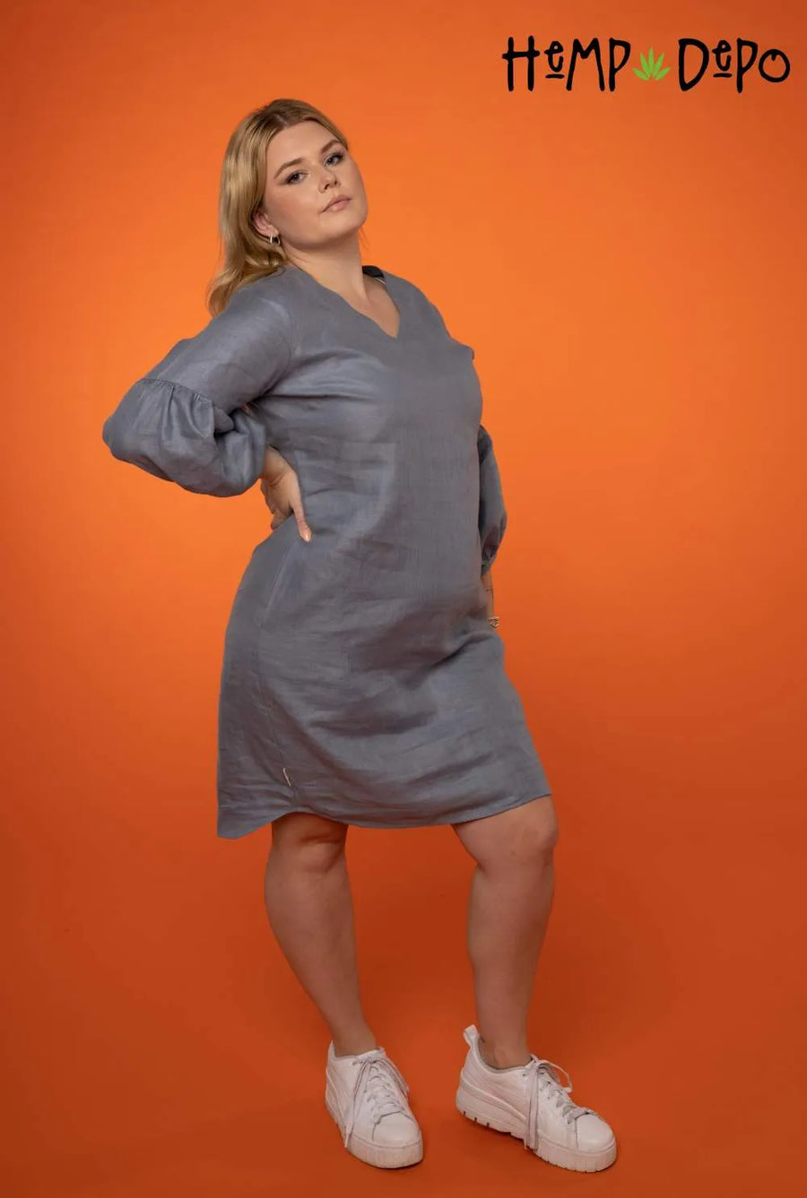 Lantern Dress Steel
