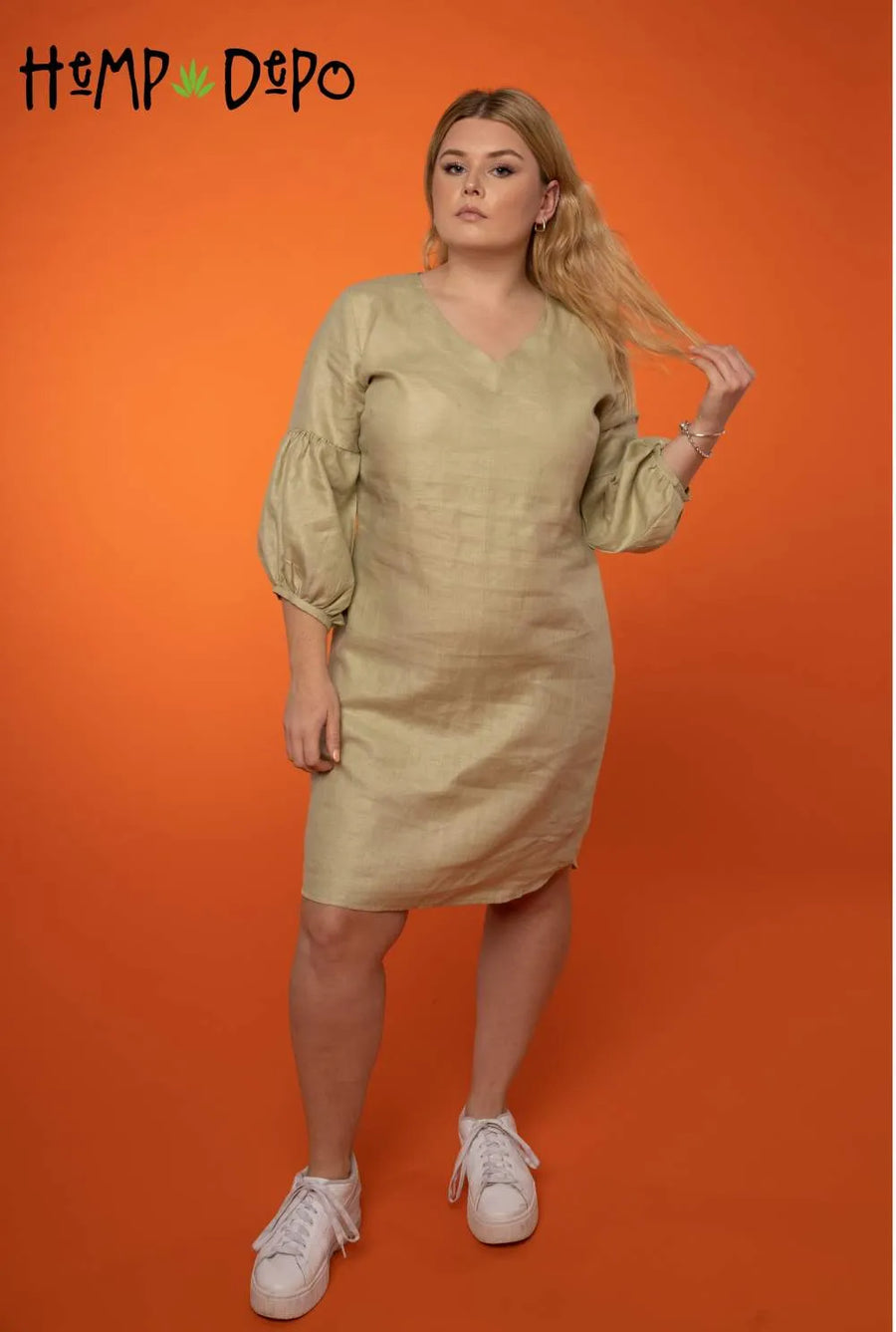 Lantern Dress Wasabi