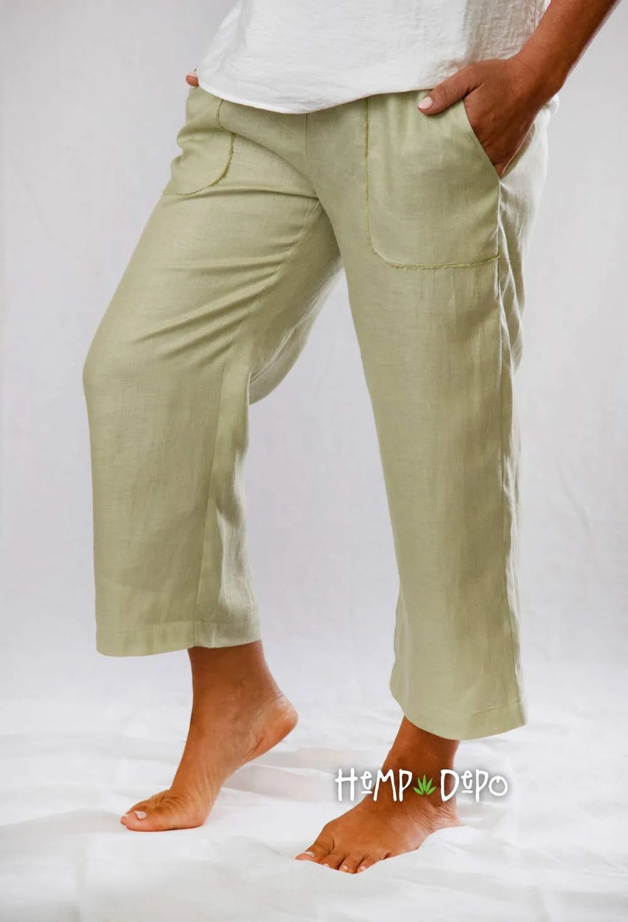 Cropped Pant in Wasabi