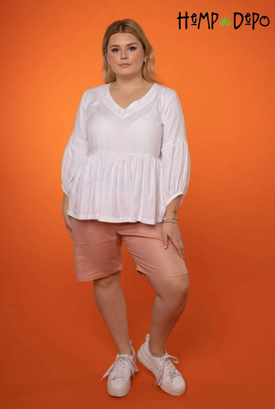 100% HEMP SHORTS IN ROSE