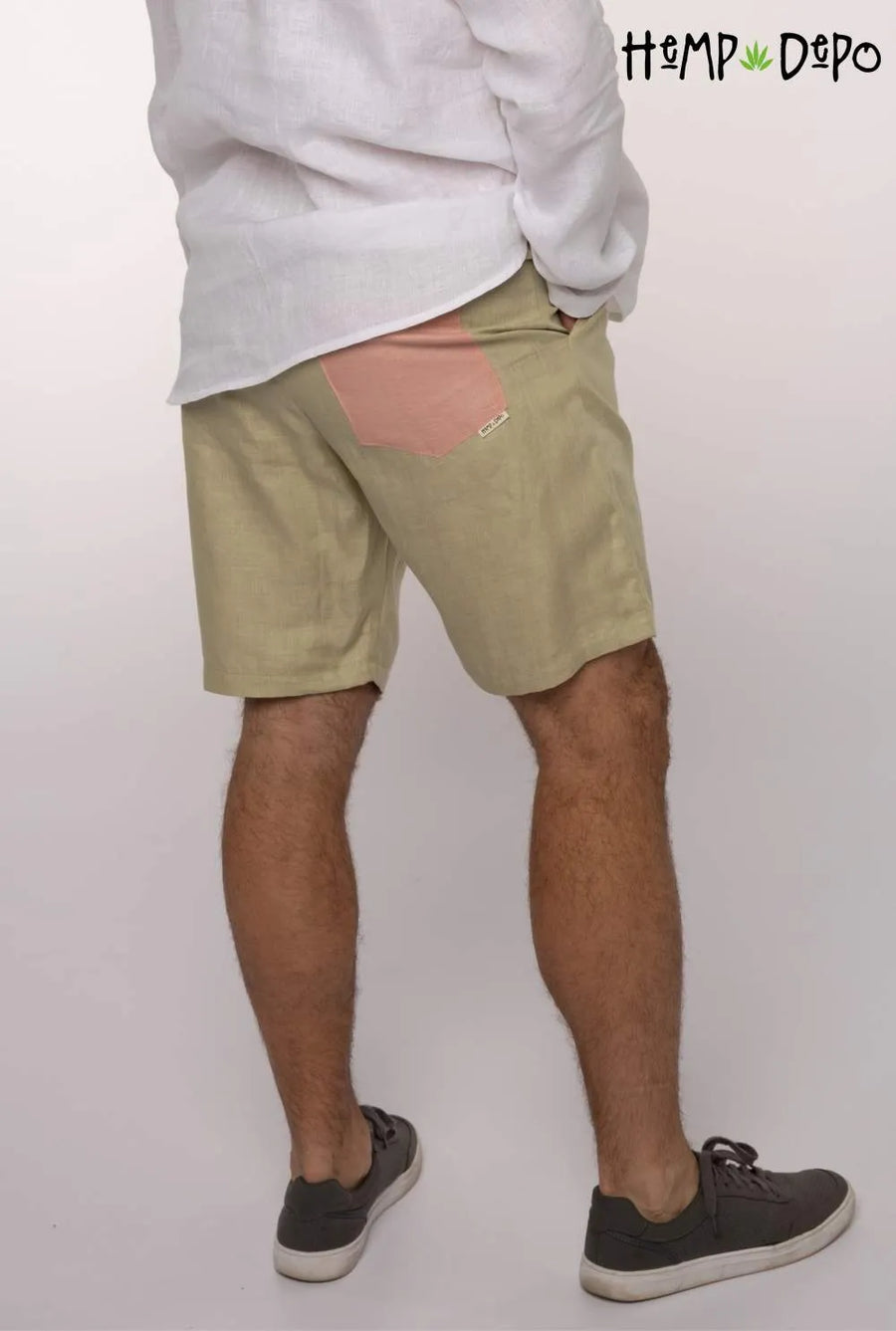 100% HEMP SHORTS IN WASABI